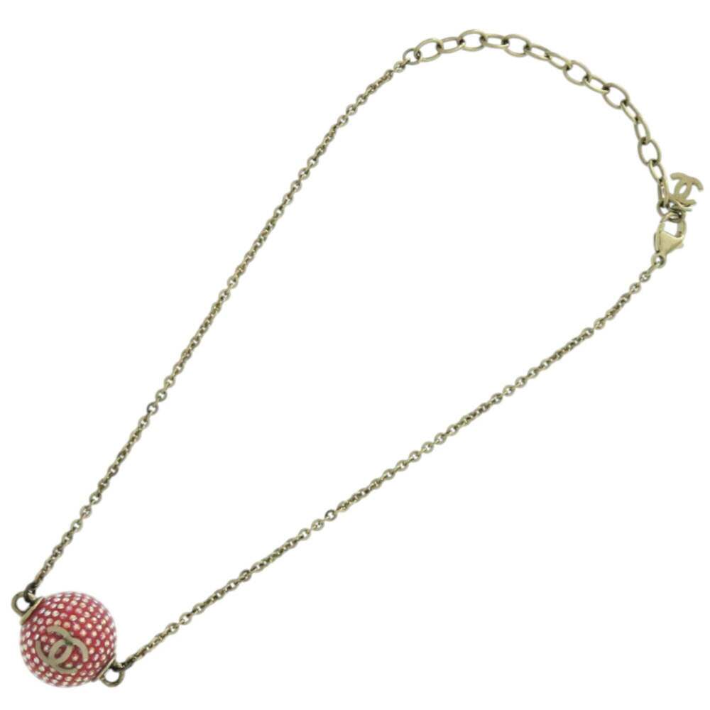 CHANEL Authentic Red Logo Necklace - Picture 3 of 8